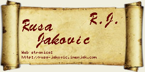 Rusa Jaković vizit kartica
